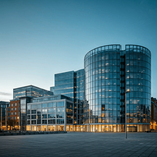 Professional business meeting in a modern office discussing international hiring and employment compliance