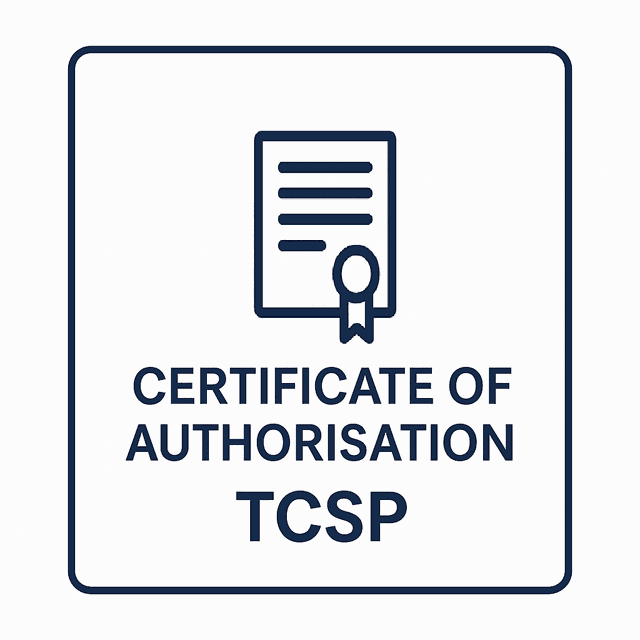 Certificate of Authorisation TCSP