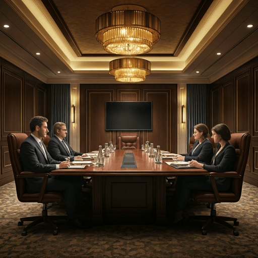 Professional corporate boardroom meeting in Dublin